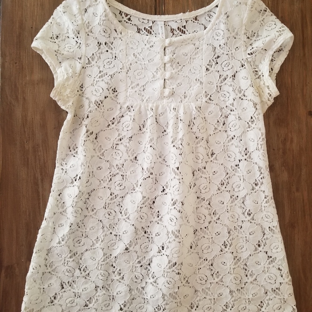 Metro park leave babydoll top.
